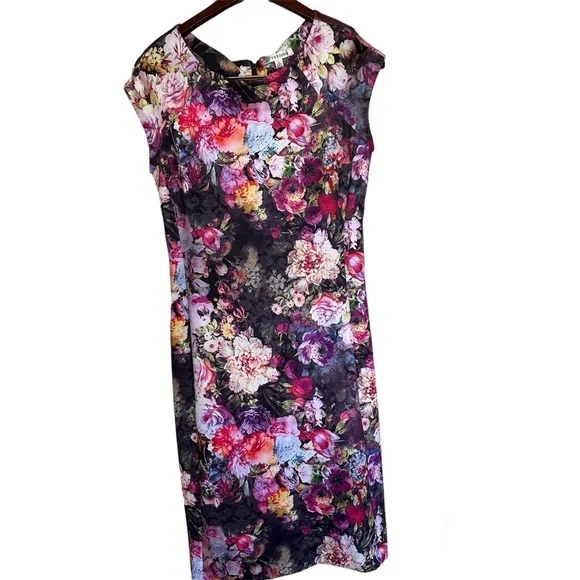 Versona Purple Floral Wildflower Dress Size 10 - Picture 2 of 4